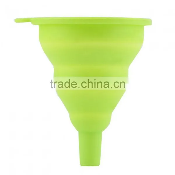 High Quality 1pc New Mini Silicone Gel Foldable Collapsible Style Funnel Hopper Kitchen Cooking Tools photo-4