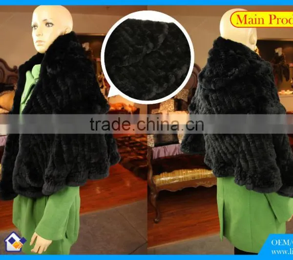 High Quality Knitted Rex-Rabbit Shawl photo-2