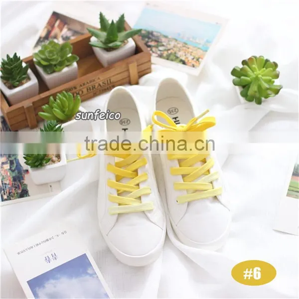 8mm Flat Tie Dry Laces~In Stock Gradient Rainbow Color Shoelaces~Polyester Printing Laces For Sneakers~Amazon Suppliers photo-6