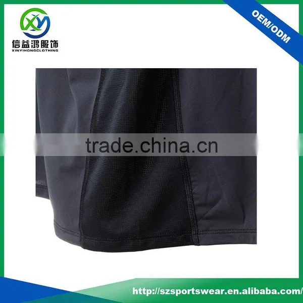 New Design Polyester Blend Mesh Lightweight Black Long Sleeve Sport T-shirt photo-2