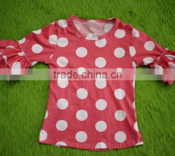 Bokun Factory Custom Made Women Clothing Polka Dots Pattern Blouse Mom and me Summer Shirts photo-6