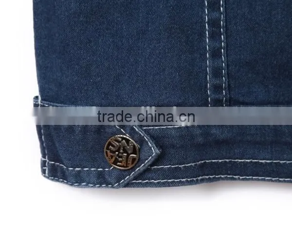 Embroidery Patch Bomber Fancy Denim Children Winter Jeans Jacket photo-3