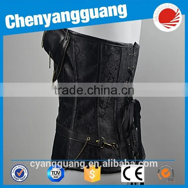2017 Wholesale Open Cup Leather Corset Bustier photo-2