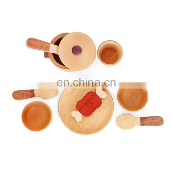 Early Educational Montessori Material Nature Wooden Toys Food And Kitchen Tools Blocks Sets For Kids photo-2
