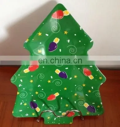 Green Melamine Plate With Snowman Printing (melamine Dishware ,melamine Ware,melaminetableware )