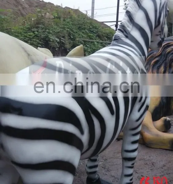 Artificial Fiberglass Cute Cartoon Animal Zebra Marty photo-3
