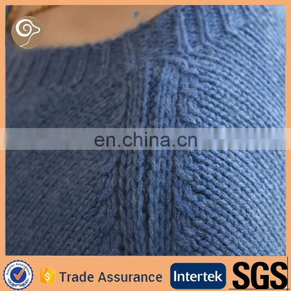 O Neck Knitted Wholesale Long Sleeve Cashmere Sweater Women photo-4