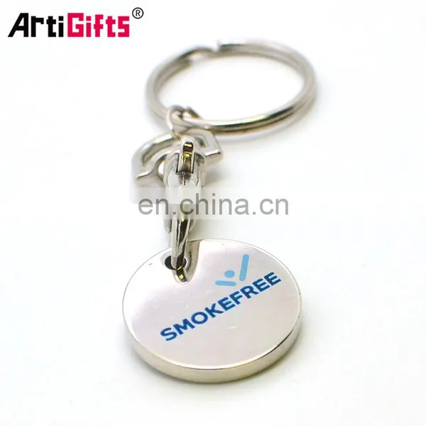 Metal Souvenir Custom Trolley Caddy Coin Keychain photo-6