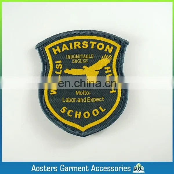 Custom Woven Badges Clothing Brand Jeans Sewing Machine Brand Name Woven Label