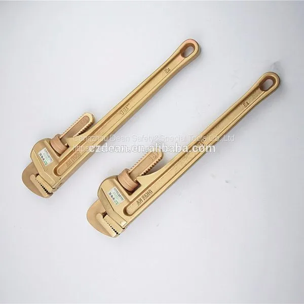 Non Sparking Pipe Wrench Beryllium Bronze Stilson,tube Spanner American Type photo-5