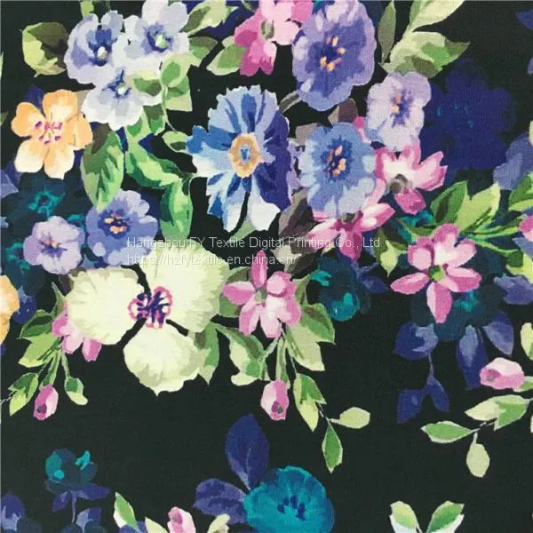 Hot Sale 100%Cotton Border Digital Print Dress Fabric photo-3
