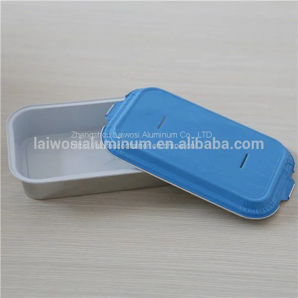 LWS Airline Serving Hot Meal Disposable Food Packing Rectangle Aluminum Foil Trays photo-4