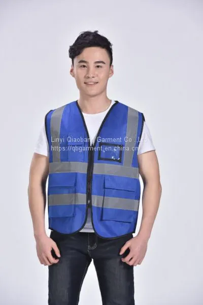 100% Polyester High Visibility Clothing 120g Fabric Reflective Tape Warning Vest Security Clothes for Wor photo-4