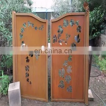 Corten Steel Villas Metal Fencing Gate for Backyard photo-3