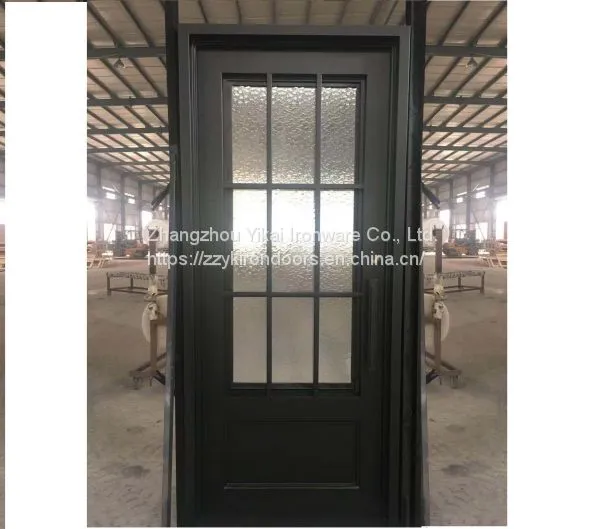 #004 Modern Design Custom Wrought Iron Door