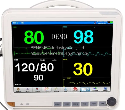Multi Parameter Patient Monitor with 15 Inch with Six Parameters