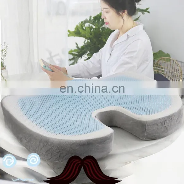 2019 High Quality Hemorrhoid Pillow Blood Circulation Silicone Cooling Coccyx Orthopedic Memory Foam Car Gel Seat Cushion photo-5