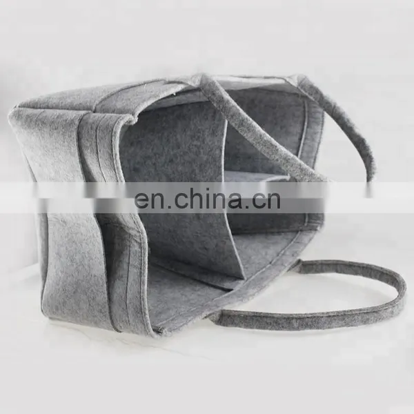 Amazon Hot Selling Felt Diaper Biaper Bag Organizer Grey For Baby photo-7