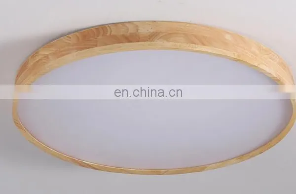Wooden Color Round Bedroom Macaron Lamp Ultra Slim Modern LED Ceiling Lights For Living Room photo-2
