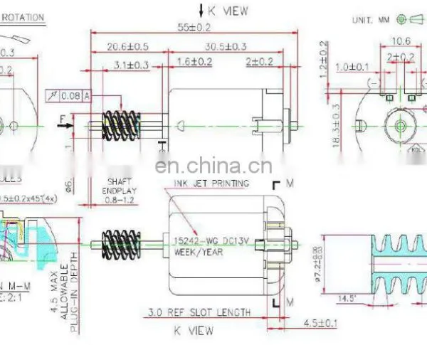 FT-280 11706rpm 0.73A 20150 12v dc Micro Motor for Door Lock Actuator Motorized Toys and N-scale Train Models photo-3