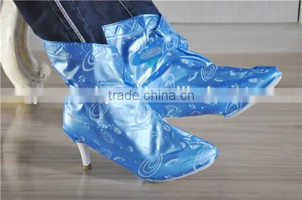 2015 Fashion Outdoor PVC Lady Rain Shoe Covers for Heel Shoe photo-4