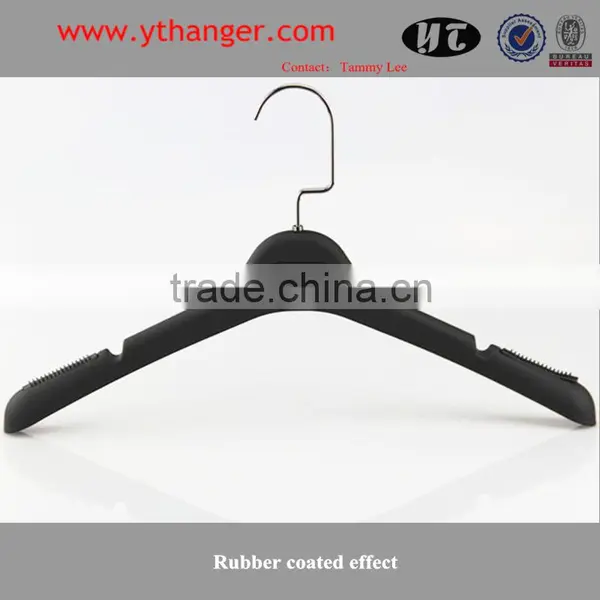 Plastic Rubber Coated Hanger Top and Bottom Dress Hanger With Clips photo-2