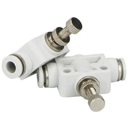 LSA 4mm 6mm 8mm 10mm 12mm One Touch Tube Push in Speed Controller Pneumatic Air Hose Fittings photo-2