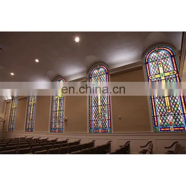 Architectural Stained Glass Art Window Panels Decorative Glass Low Prices Custom Pattern Stain Church Glass photo-5
