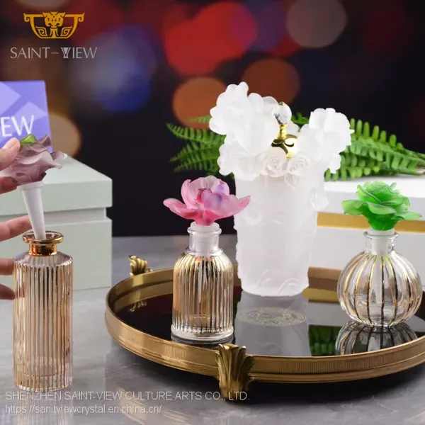 Gilding Evening Party Event Luxury Antique Refillable Cute Wholesale Empty Glass Round Square Perfume Bottle photo-3