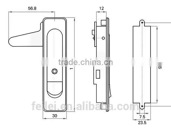CE RoHS 2015 FEILEI MS504-1 Zinc Alloy High Good Quality Metal Industrial Cabinet Square Push Button Plane Lock photo-6