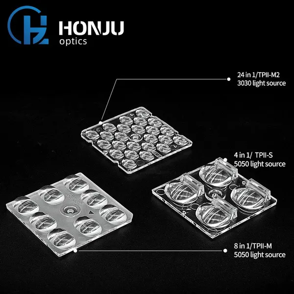 Hongzhu 50X50mm Outdoor Light Lens 5050 PC 12 In 1 Led Outdoor Lighting Street Light Lens photo-3