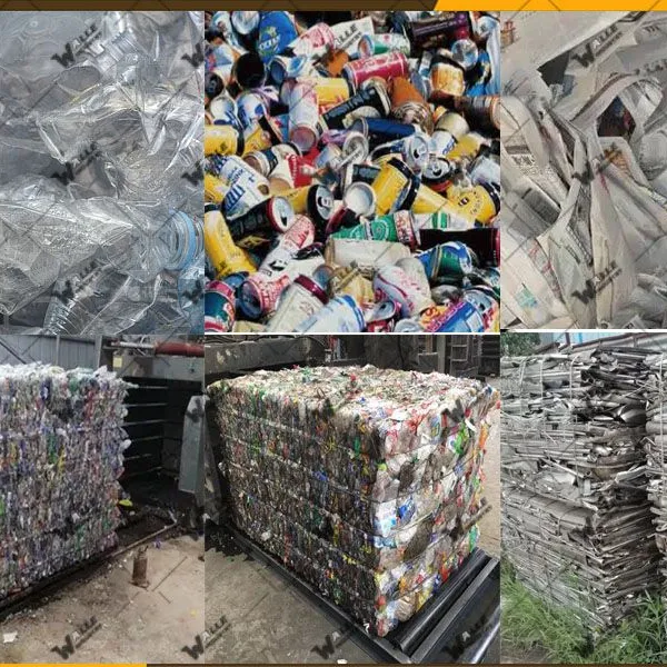 WL160T Carton Bale Compress Machine Waste Carton Plastic Compressing Baling Machine photo-2