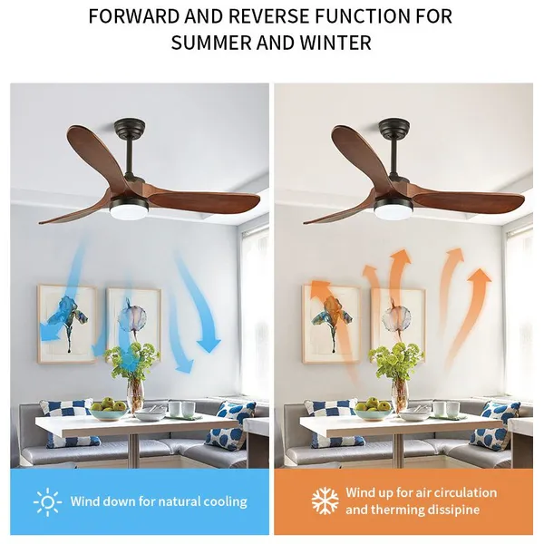 52Inch Indoor Decorative Living Room Remote Control Modern Ceiling Fan photo-5