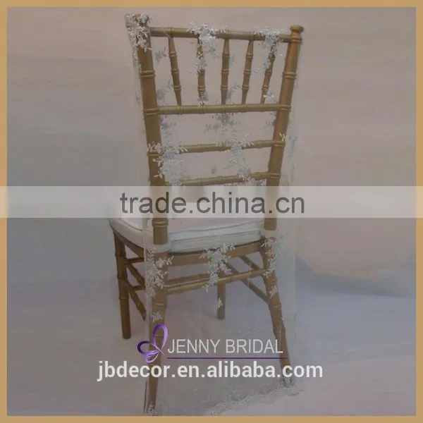 C174F1 White Elegant Chair Sashes Lace Chair Covers Wedding photo-5