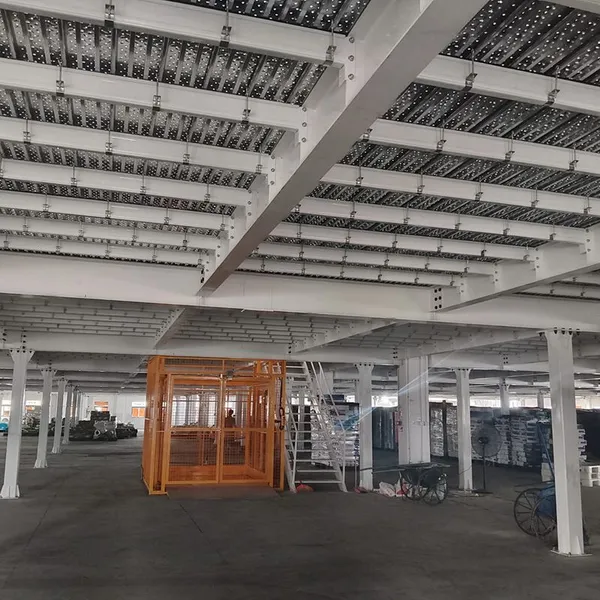 Warehouse Storage Mezzanine Platform With Heavy Duty Steel Support