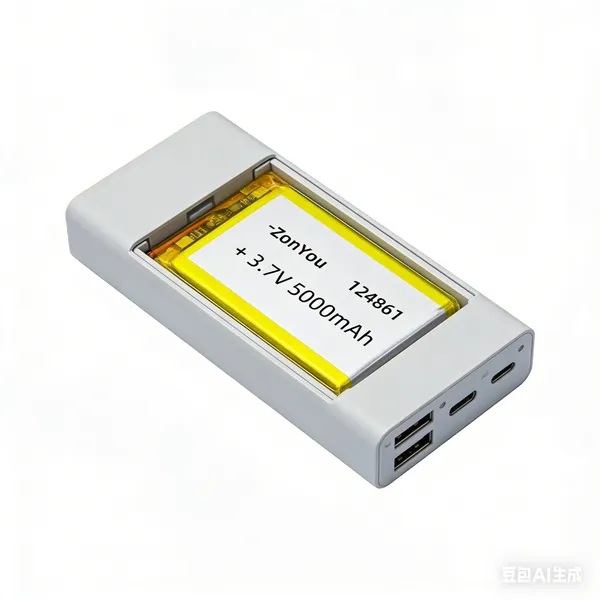 124861 Pouch Cell Good Price Lithium Polymer Battery for Portable Electric Mini Fan photo-2