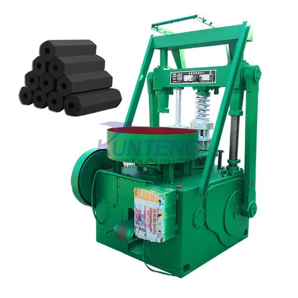 Small Automatic Briquette Press Compressed Coal Making Charcoal Powder Rod Extruder Compression Machine EPC