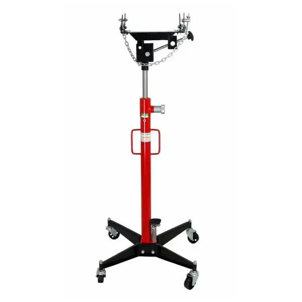 Transmission Jack Hydraulic Telescoping Transmission Jack 1300lb Capacity Floor Jack 2 Stage With 360°Swivel Wheels Foot Pedal