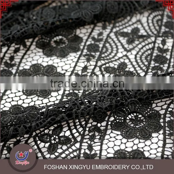 Hot Sale Promotional Cheap Cutwork Lace Embroidery Designs African Net Lace Fabric Netting Stretch Mesh photo-5