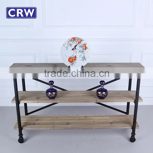 AF-901 Metal Frame Reclaimed Wood Furniture Pine Console Table Quality Choice photo-6
