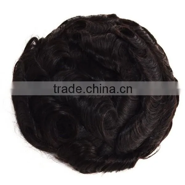 Top Quality Comfortable Real Hair Swiss Lace Cheap Toupee for Men Human Hair Toupee photo-4
