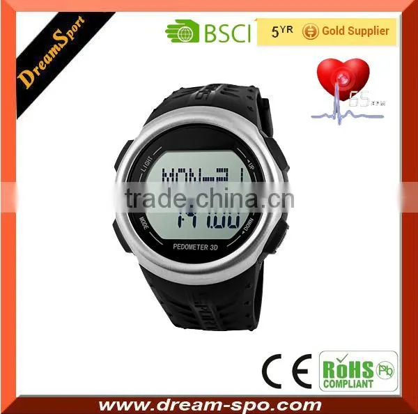 2015 Popular Pulse Rate Pedometer Watch With Heart Rate Watch With Pulse Alarm Clock Calorie Counter Watch photo-2