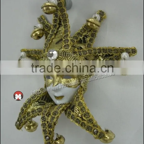 Ceramic Wall Mask DECORATIVE CERAMIC MASK FEMALE JESTER, WALL HANGING. MADE IN CHINA photo-3