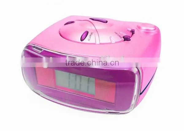 Very Cheap Factory Price Cute Pink LCD Display Alarm Clock photo-2