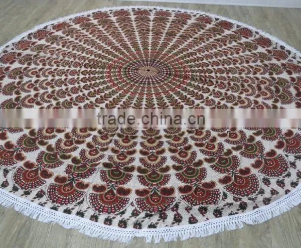 Summer Large Printed Round Beach Towels photo-2