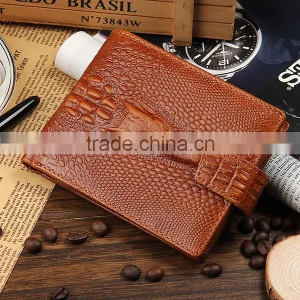 Imported Leather High Quality Mens Genuine Crocodile Skin Leather Wallet photo-3