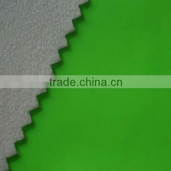 100% Polyester Soft Polar Fleece pu Coated Fabric for Shoes Linner photo-6