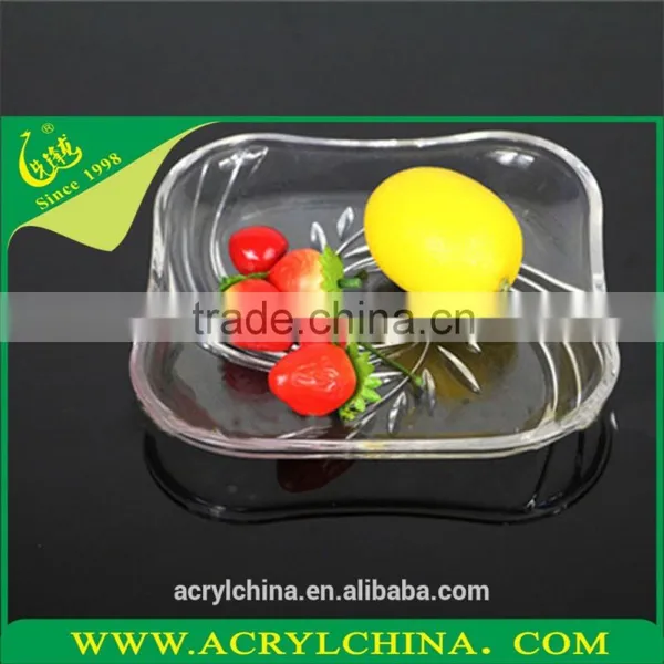 Modern Durable Square Acrylic Serving Tray/clear Acrylic Candy Tray/clear Rectangular Acrylic Trays