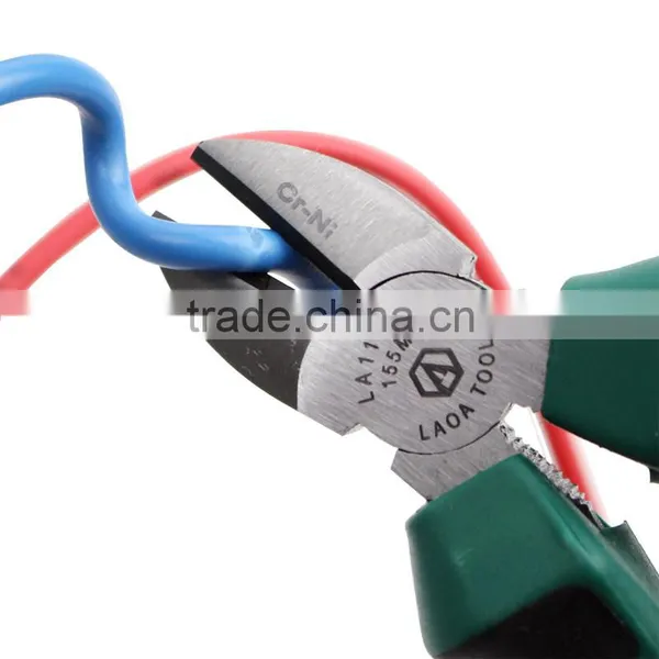 6 Inch Double Color TPR Handle Heavy Duty Diagonal Cutting Plier photo-4