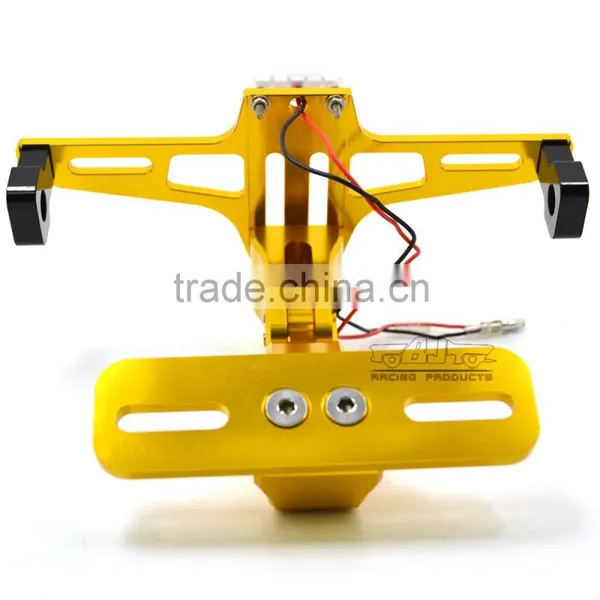 BJ-LPL-039 Aftermarket Aluminum Universal Motorbike License Plate Bracket Light With LED photo-3